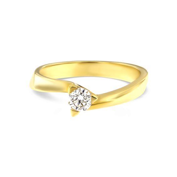 Ring Roman Gioielli Woman in Yellow Gold Diamante 0.30 Ct R567A24N42M23 - R567A24N42M23